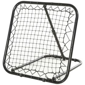 Soozier Adjustable Soccer Rebounder Portable Training Goal for Football Baseball Basketball Black