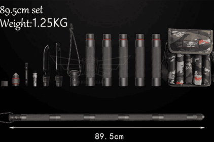 Outdoor Defense Tactical Stick Alpenstock Hiking Camping Equipment Multifunctional Walking Stick (Option: 5tubes 89.5 cm)