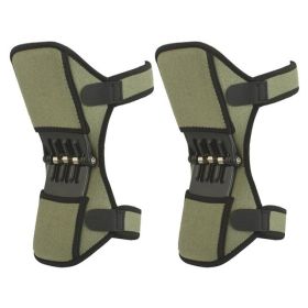High Quality Knee Brace Patella Booster Spring Knee Brace Support For Mountaineering Squat Sports Knee Booster (Option: Green 2pc)
