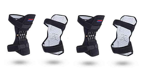 High Quality Knee Brace Patella Booster Spring Knee Brace Support For Mountaineering Squat Sports Knee Booster (Option: 2 pairs)
