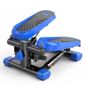 Home Office 330lb Weight Capacity Mini Stepper With Resistance Band And LCD Display (Color: Blue)