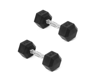 A Set Of Hexagonal Rubber-coated Dumbbells - Non-slip Grips That Are Durable And Space-saving For Home Gym Strength Training--Only Supports Self (Option: 10LB Pair)
