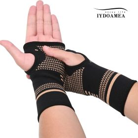 1pair Unisex Copper Fiber Wrist Compression Sleeves; Comfortable And Breathable For Arthritis; Tendonitis; Sprains; Workout; Carpal Tunnel; Wrist (size: S)