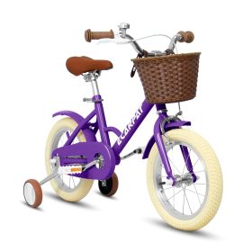 Kids'Bike Girls Bike 12or14 Inch Wheels,1-Speed Child Bicycles For 2-6 Years,With Removable Training Wheels Baby Toys,Front V Brake,Rear Holding (Option: 14INCH)